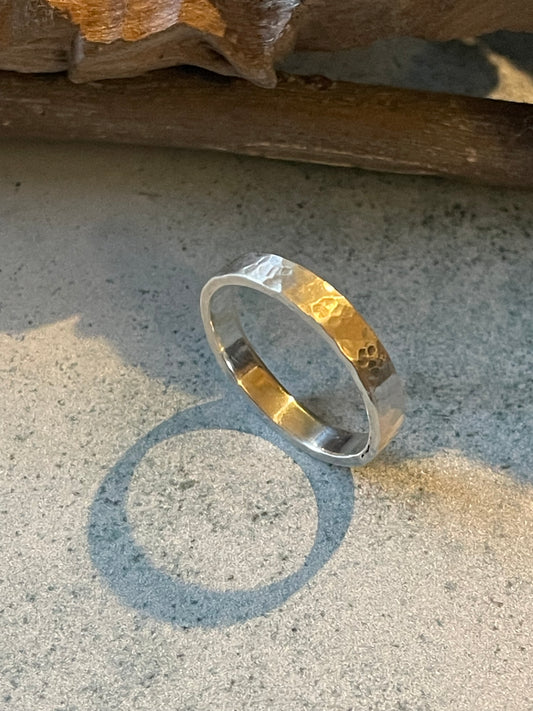 Sterling Silver Hammered Ring